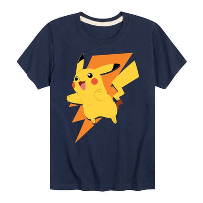 تي شيرت جرافيكي بأكمام قصيرة من بوكيمون - بيكاتشو ثاندر بولت للأولاد
