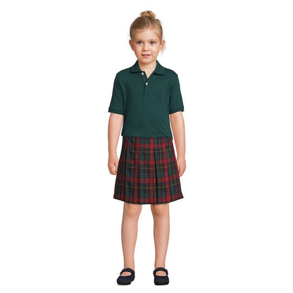 Lands' End School Uniform Kids Short Sleeve Interlock Polo Shirt