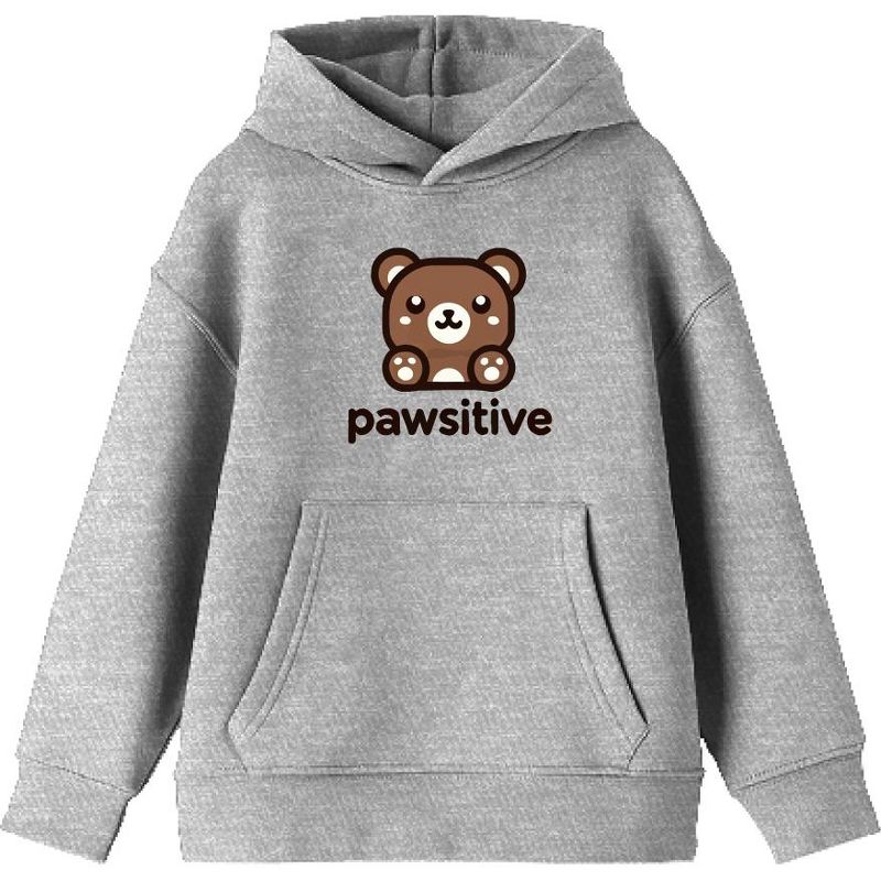 Pawsitive Bear Youth Long Sleeve Hoodie