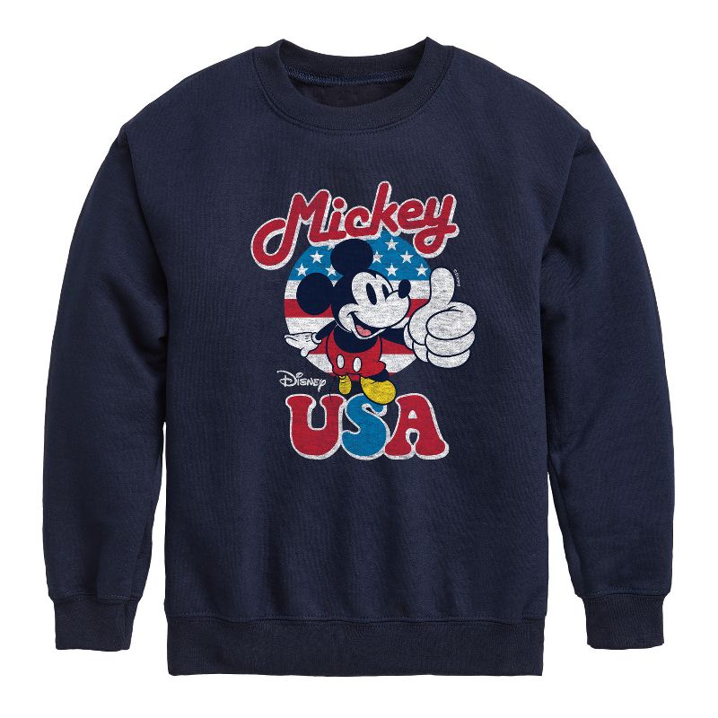 Boys' - Disney - Americana Graphic Long Sleeve Fleece Sweatshirt