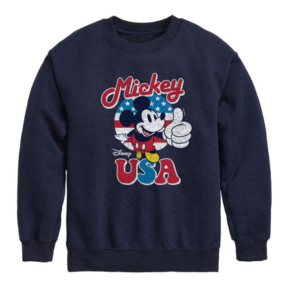 Boys' - Disney - Americana Graphic Long Sleeve Fleece Sweatshirt