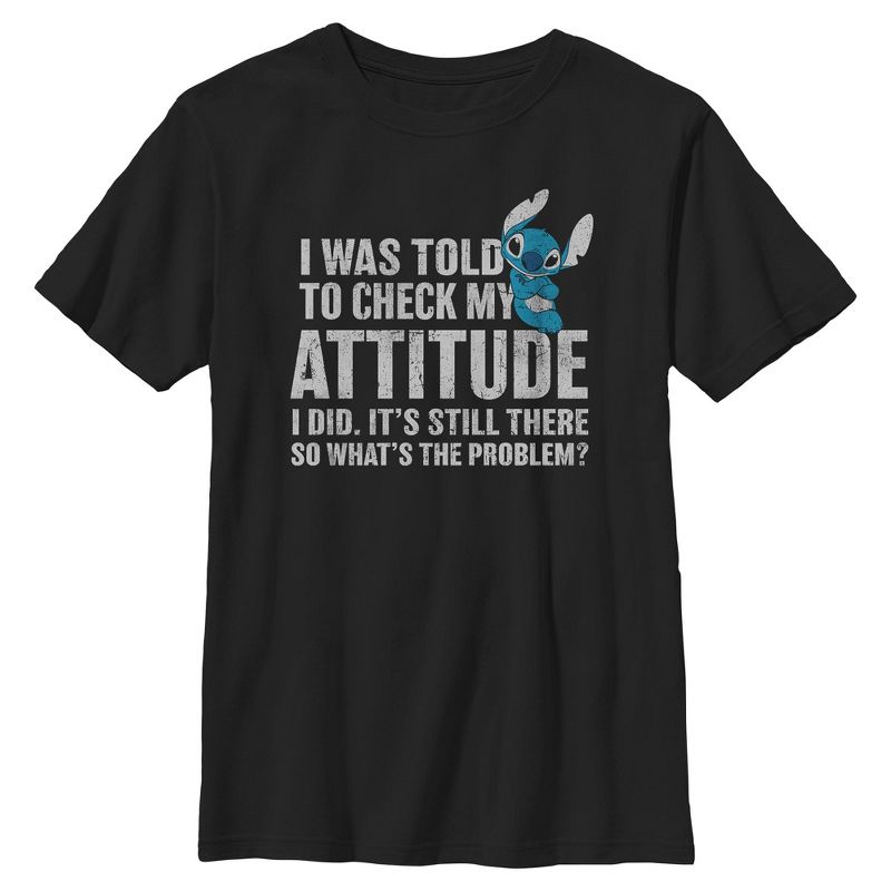 Boys Lilo & Stitch Attitude Check T Shirt