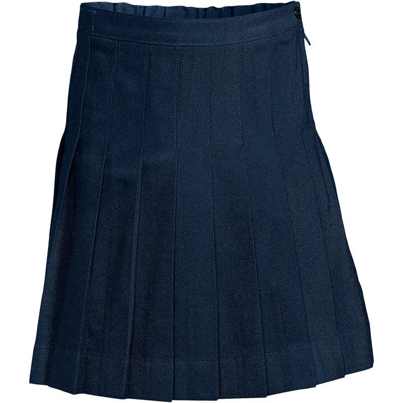 Lands' End Lands' End School Uniform Kids Solid Pleated Skirt Below the Knee