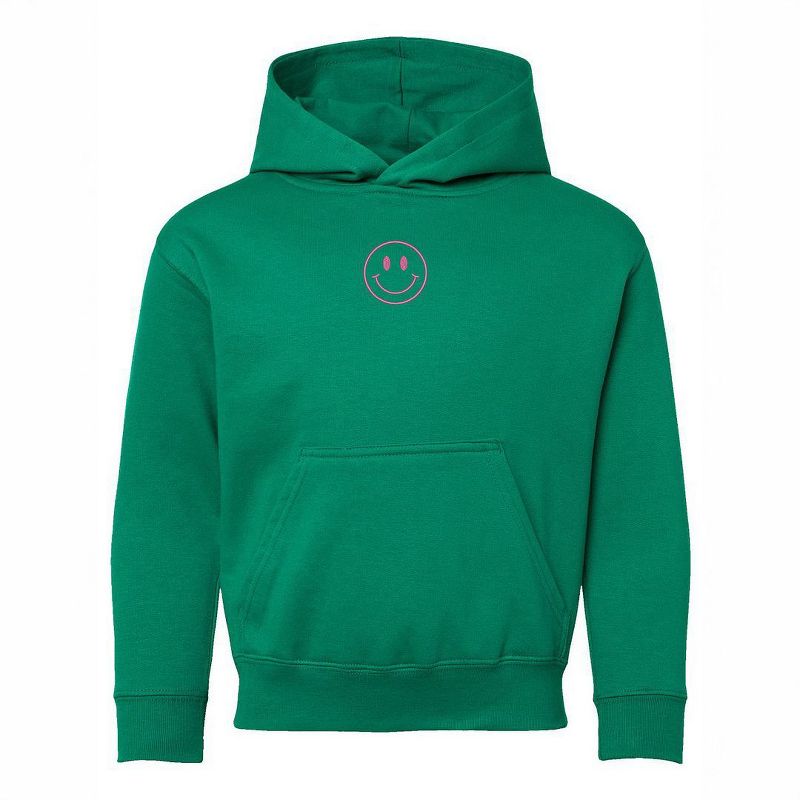 The Juniper Shop Embroidered Smiley Face Outline Youth Graphic Hoodie
