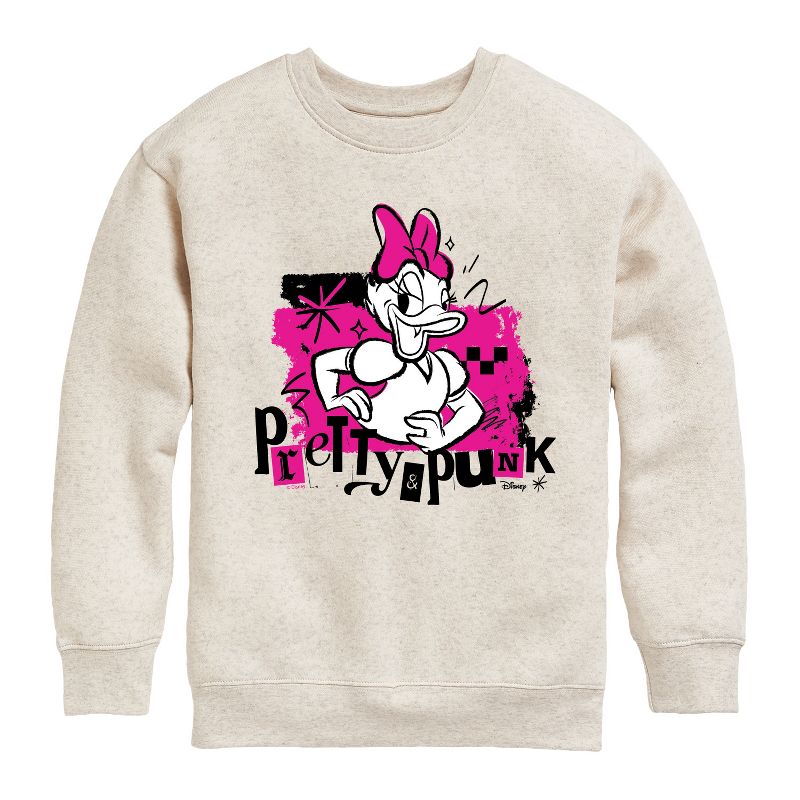 Boys' - Disney - Pretty And Punk Graphic Long Sleeve Fleece Sweatshirt