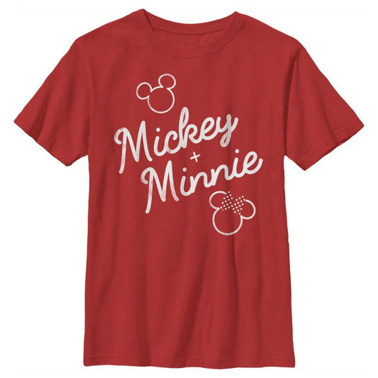 Boy's Disney Mickey and Minnie Retro Signatures T-Shirt