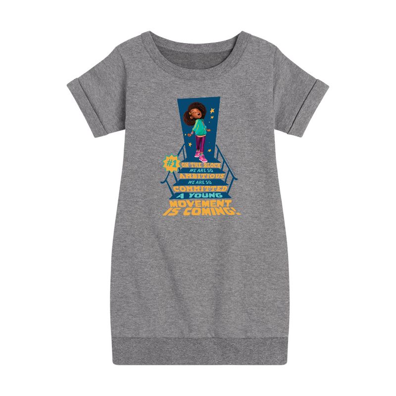 Girls' - Karma's World - Number One On The Block Graphic Short Sleeve Fleece Dress
