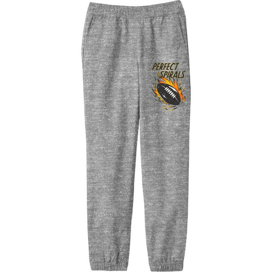 "Perfect Spirals" Flaming Football Youth Jogger Pants