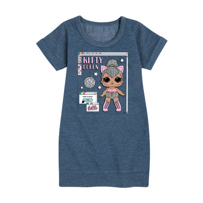 فستان صوف بأكمام قصيرة بتصميم جرافيكي من LOL Surprise! للبنات