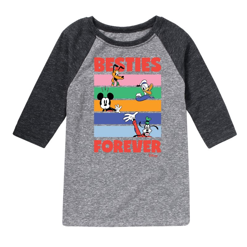 Boys' - Disney - Pluto, Donald Duck, Mickey & Goofy Raglan Graphic T-Shirt