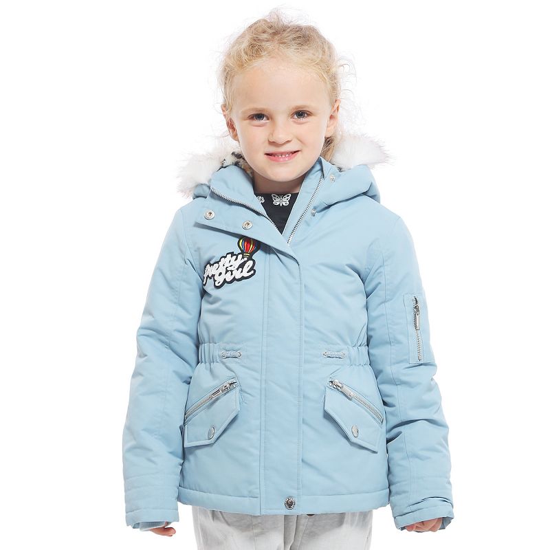 Rokka&Rolla Girls' Winter Coat with Faux Fur Hood Parka Jacket