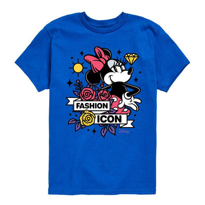Boys' - Disney - Minnie Mouse is a Fashion Icon Short Sleeve Graphic T-Shirt