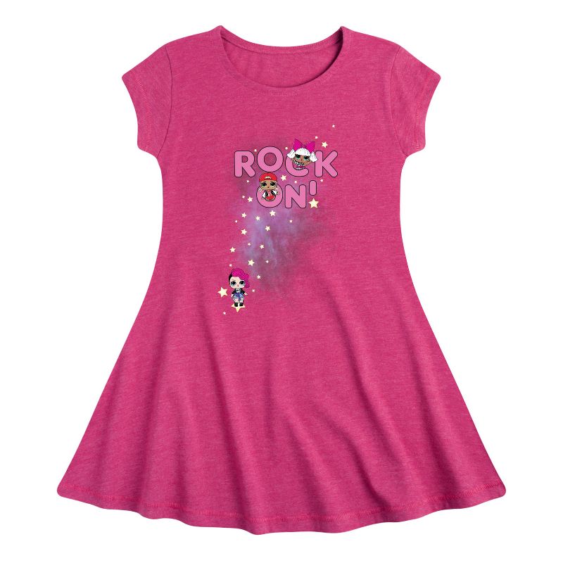 Girls' - LOL Surprise! - Space Rock Girls Fit & Flair Cap Sleeve Dress