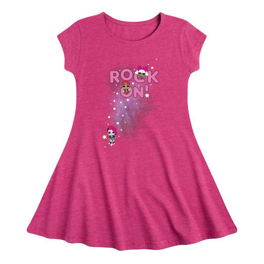 Girls' - LOL Surprise! - Space Rock Girls Fit & Flair Cap Sleeve Dress