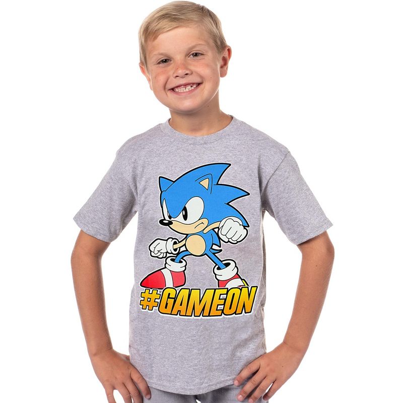 Sonic The Hedgehog #GameOn Sega Video Game Boys T-Shirt Kids