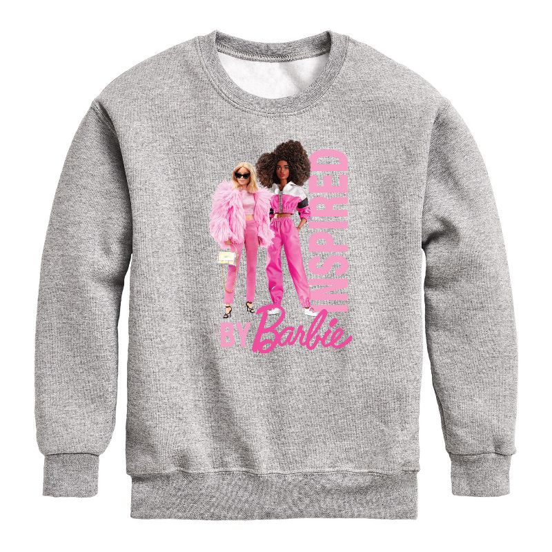 Boys' - Barbie - Inspired By Barbie Graphic Long Sleeve Fleece Sweatshirt