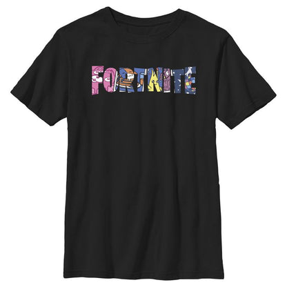 تي شيرت فورتنايت الكلاسيكي للأولاد بشعار شخصية