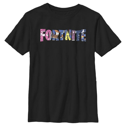 تي شيرت فورتنايت الكلاسيكي للأولاد بشعار شخصية