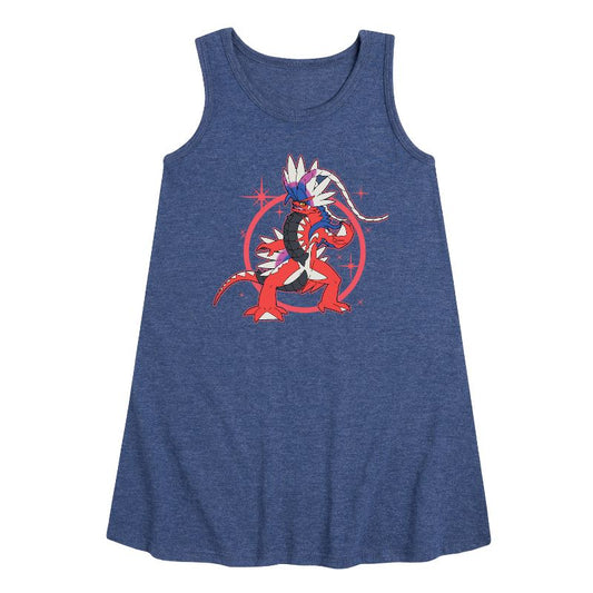 فستان كورايدون إليمنتس الجرافيكي بدون أكمام للفتيات - بوكيمون