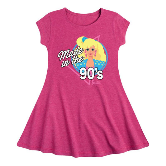 Girls' - Barbie - Made in the 90's Fit & Flair Cap Sleeve Dress