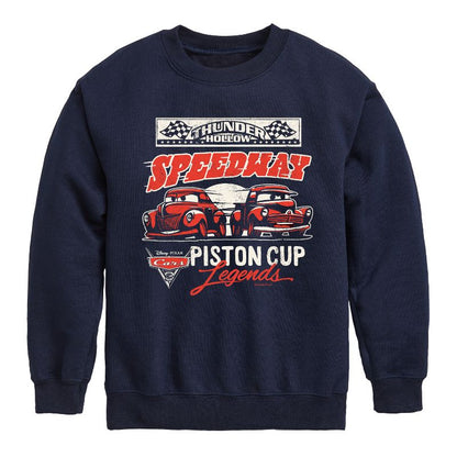 Boys' - Cars - Thunder Hollow Piston Cup Graphic Long Sleeve Fleece Sweatshirt
