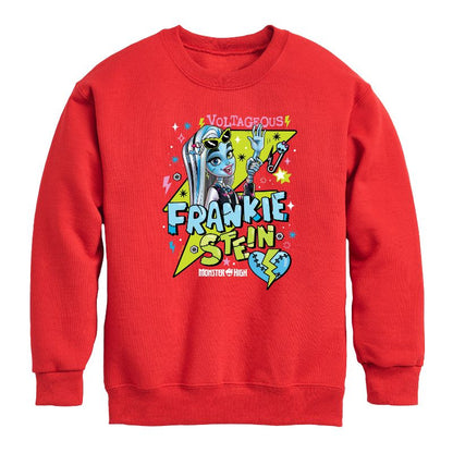 Boys' - Monster High - Frankiestein Voltageous Graphic Long Sleeve Fleece Sweatshirt
