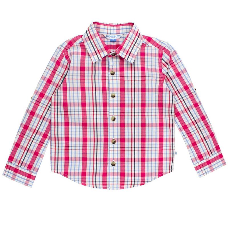 RuggedButts Toddler Boys Long Sleeve Button Down Shirt