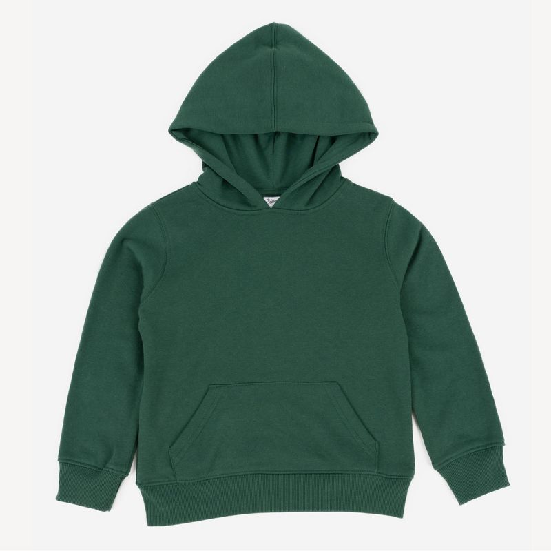 Leveret Kids Hooded Sweatshirt - Kids Hoodie Pullover Sweatshirt- With Kangaroo Pocket  - Boho Solid Color
