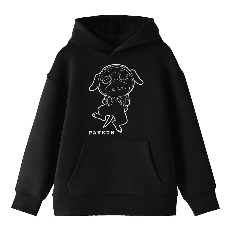 Naruto CLASSIC Pakkun Youth Black Hooded Sweatshirt