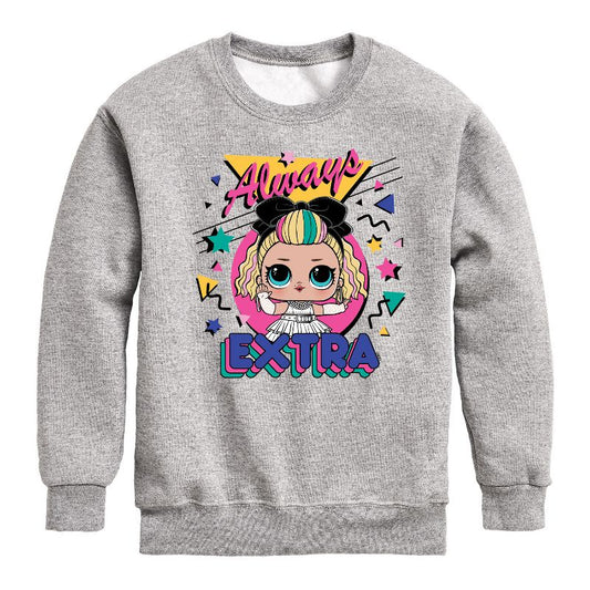 Boys' - LOL Surprise! - Always Extra Graphic Long Sleeve Fleece Sweatshirt