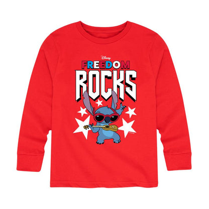 Boys' - Lilo and Stitch - Freedom Rocks Long Sleeve Graphic T-Shirt