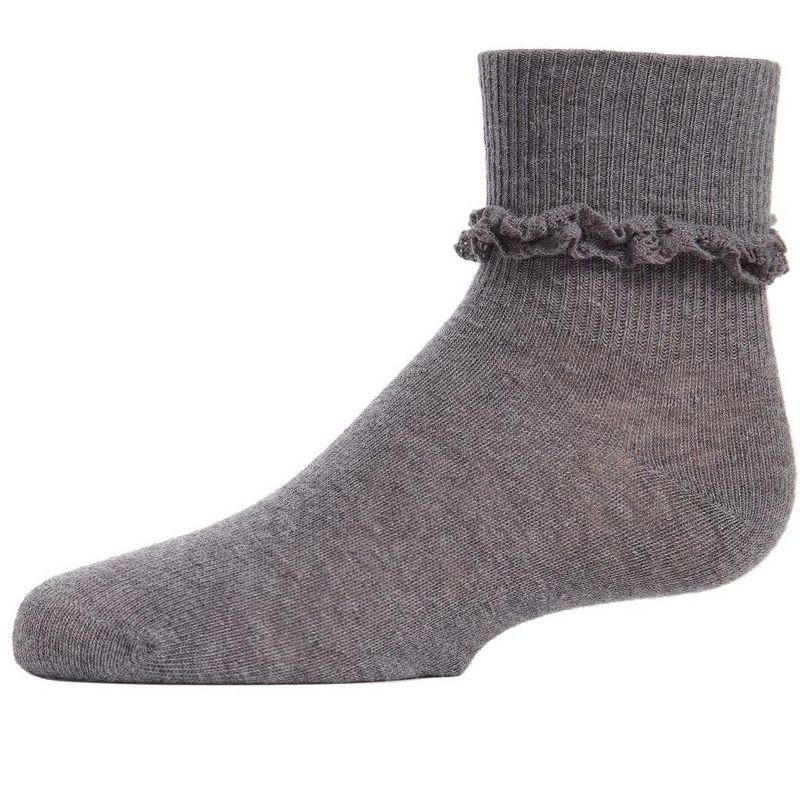 Memoi Kids Ruffle Eyelet Cotton Blend Anklet Socks