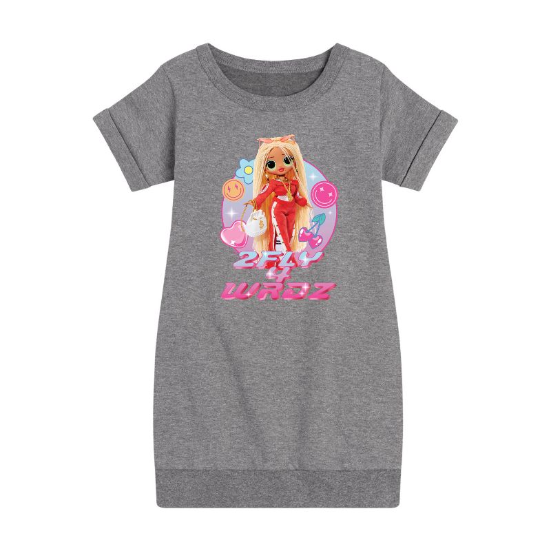Girls' - LOL Surprise! - 2Fly 4 Wrdz Graphic Short Sleeve Fleece Dress