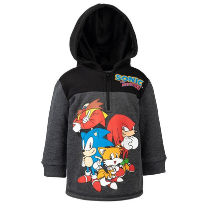 SEGA Sonic the Hedgehog Fleece Half Zip Hoodie Toddler to Big Kid