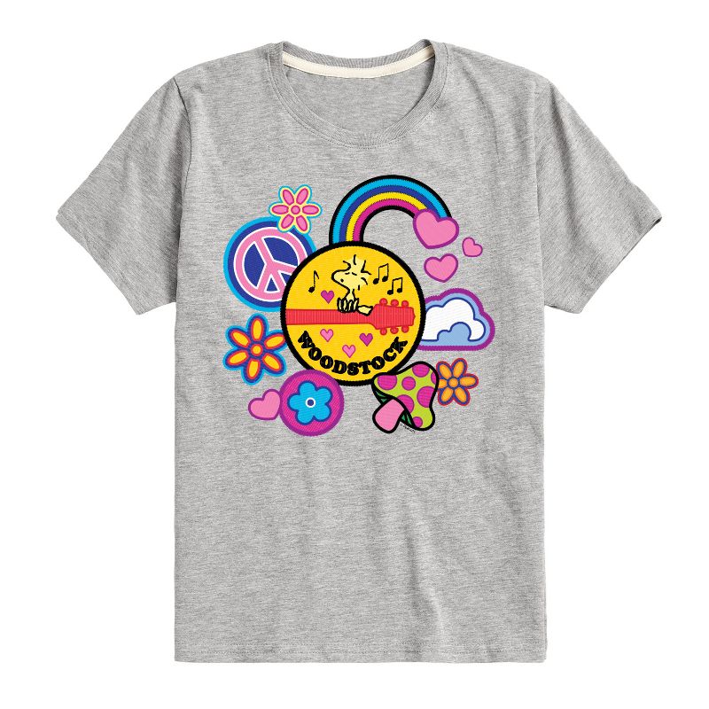 تي شيرت جرافيكي بأكمام قصيرة من وودستوك بيس آند لاف فلاير للأولاد - بينتس
