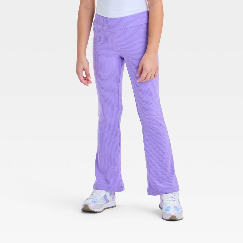 Girls' Ribbed Flare Leggings - Cat & Jack™