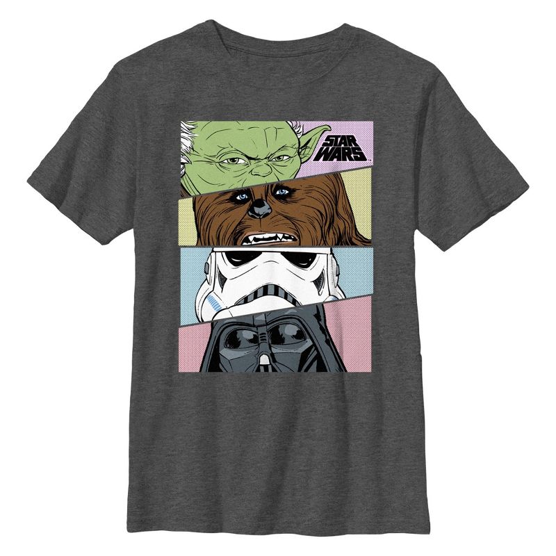 Boy's Star Wars: A New Hope Halftone Characters T-Shirt