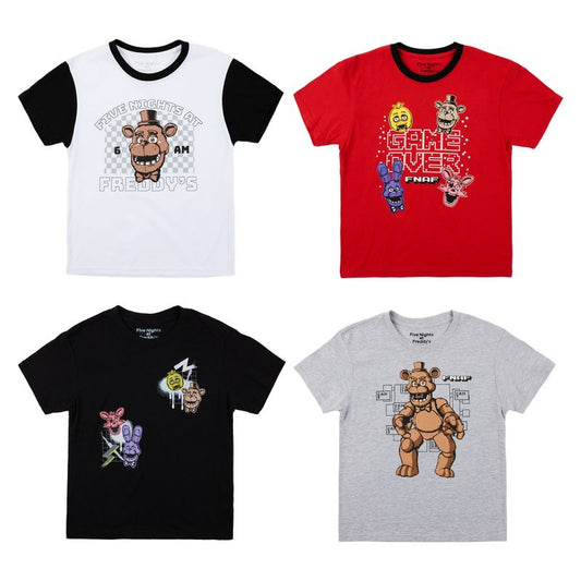 مجموعة من 4 قمصان قصيرة الأكمام للأولاد من Five Nights at Freddy's Value