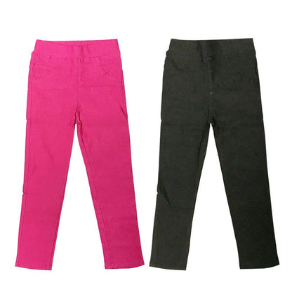 Wrapables Faux Jean Skinny Leggings for Girls (Set of 2)