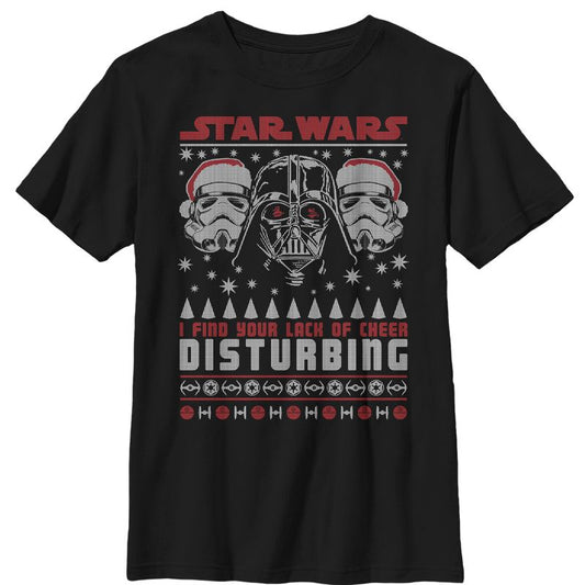 Boy's Star Wars Ugly Christmas Lack Of Cheer Disturbing T-Shirt