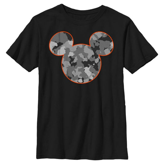 Boy's Disney Mickey Mouse Camo Silhouette T-Shirt