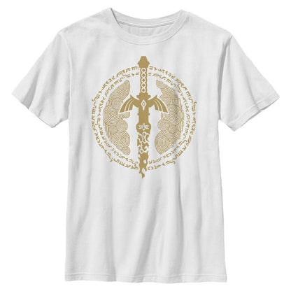 تي شيرت نينتندو ذا ليجند أوف زيلدا: دموع مملكة ماستر سورد أيقوني للأولاد