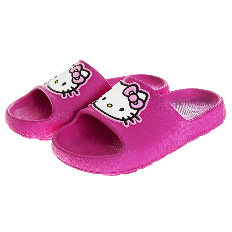 Josmo Sanrio Hello Kitty Girls Slides Open Toe Sandals - Summer Beach Water Pool Shoes