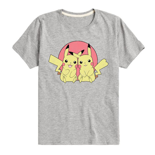 Boys' - Pokémon - Pikachu Group In Circle Short Sleeve Graphic T-Shirt