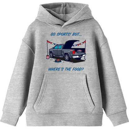 Go Sports! But Where's the Food? Kids Long Sleeve Hoodie