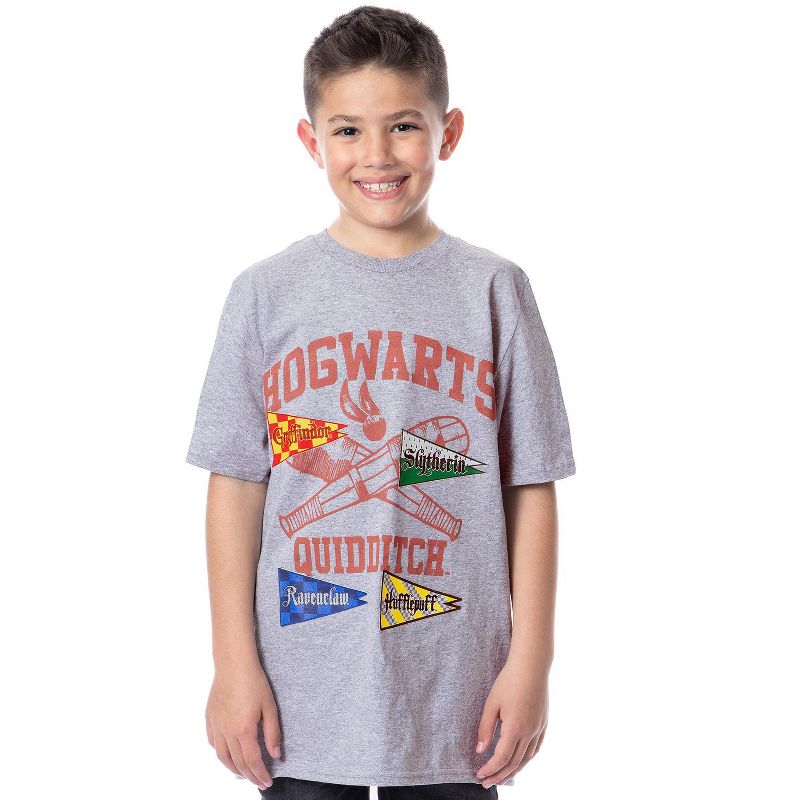 Harry Potter Boys' Hogwarts Quidditch Youth Short Sleeve T-Shirt Kids