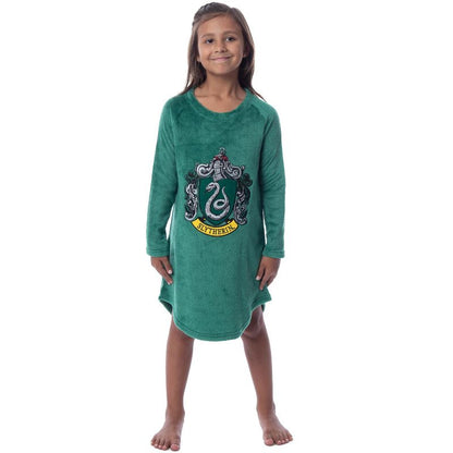 Harry Potter Girls' Hogwarts Houses Crest Raglan Pajama Nightgown-All Houses