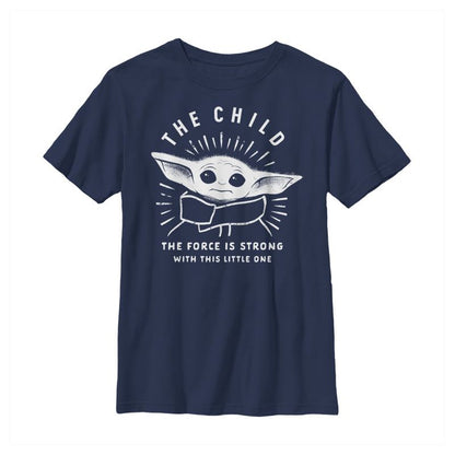 Boy's Star Wars The Mandalorian The Child Force Is Strong T-Shirt
