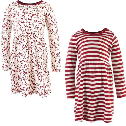 Luvable Friends Touched by Nature Long-Sleeve Dresses 2pk
