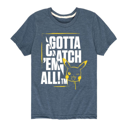 تي شيرت جرافيكي بأكمام قصيرة للأولاد - بوكيمون - يجب أن نمسكهم جميعًا